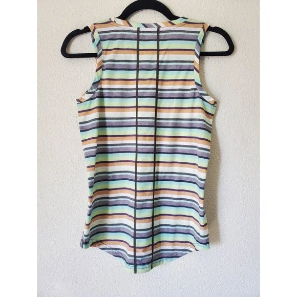 Title Nine Womens XS Striped Athletic Tank Top Multicolor Scoop Neck Activewear - Picture 5 of 8